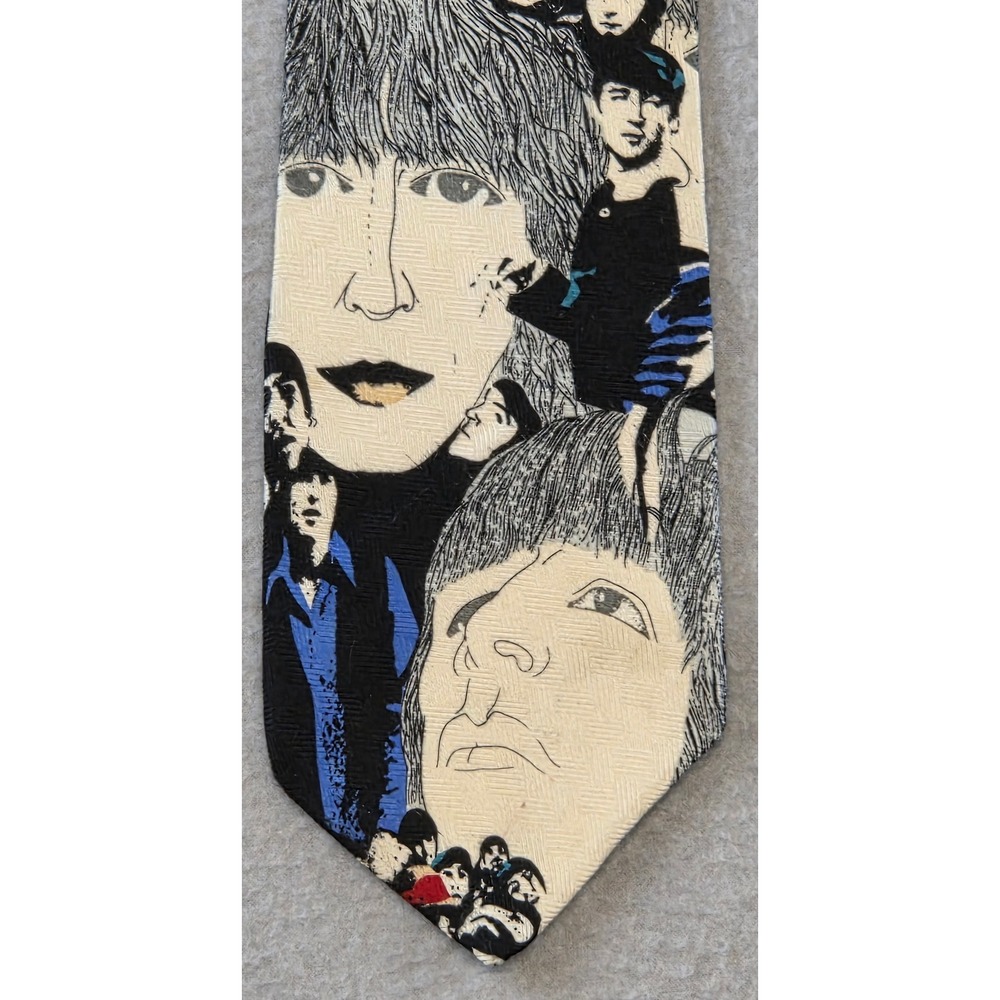 Vintage 1996 Beatles Revolver RM Style Silk Tie Apple Corps USA Portrait Necktie